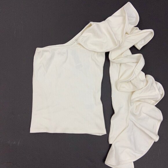 Beaufille Electra White One Shoulder Ruffl… - Picture 3 of 6